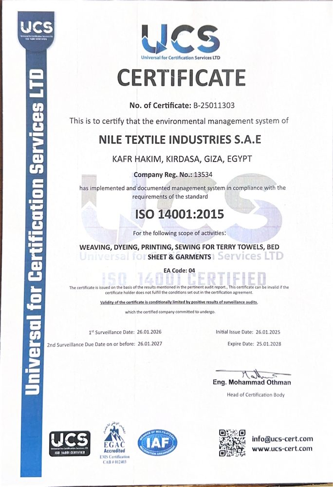 ISO 14001:2015 Certificate